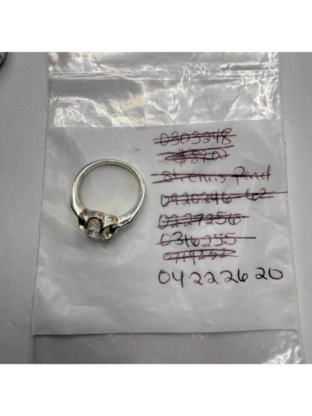 VTG Sterling Silver 925 Cubic Zirconia Flower Design Statement Ring Size 9 - Picture 12 of 12